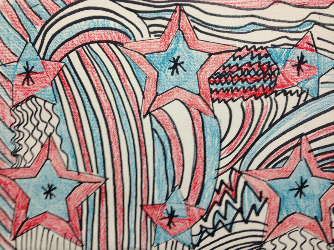 American Flag Abstraction By Third Grade Mrs Dentzers Art Room